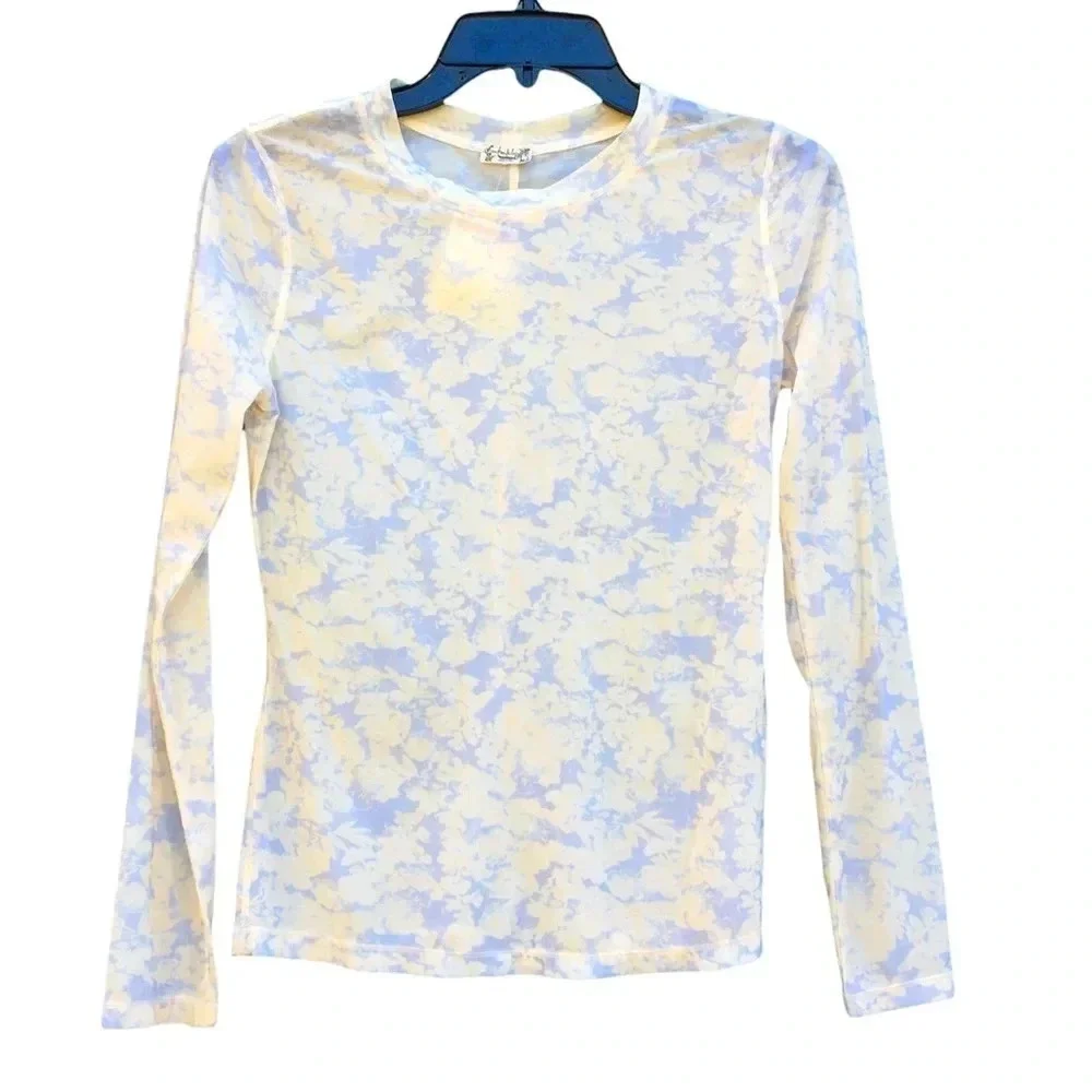 Free People Floral Long Sleeve Slim Fit Top Women’s XS